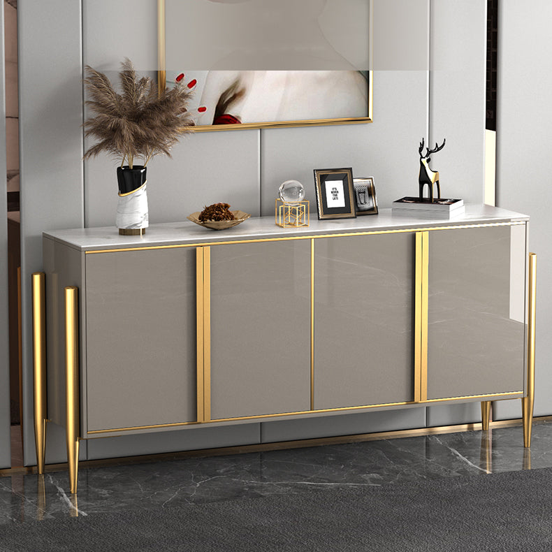 Glam Sideboard Stone Top with Door Sideboard for Living Room