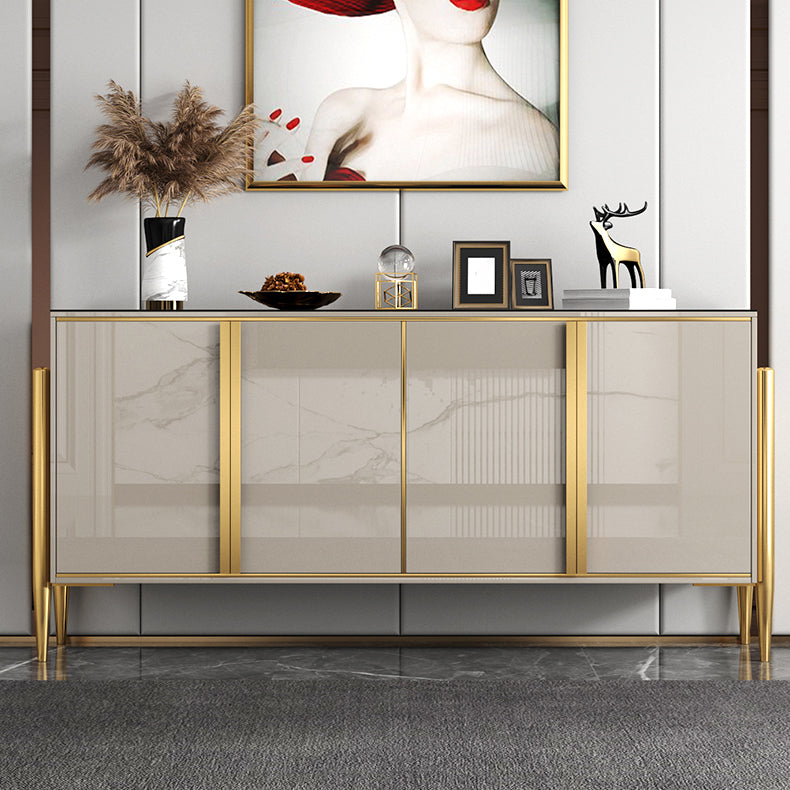 Glam Sideboard Stone Top with Door Sideboard for Living Room