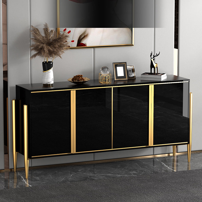 Glam Sideboard Stone Top with Door Sideboard for Living Room