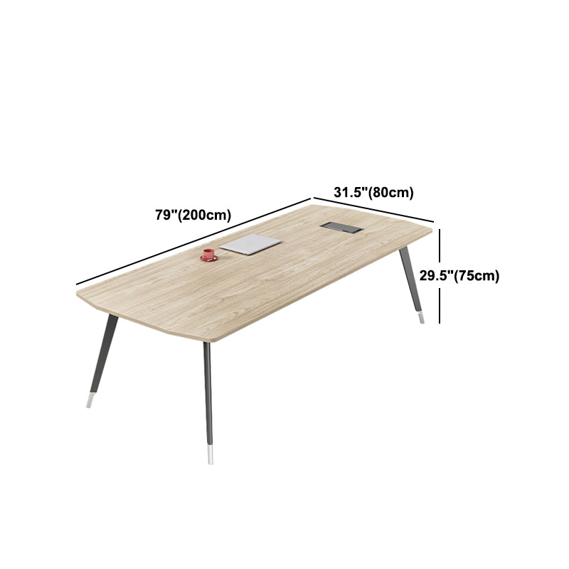 Industrial Manufactured Wood Office Desk Rectangular Desk with Cable Management