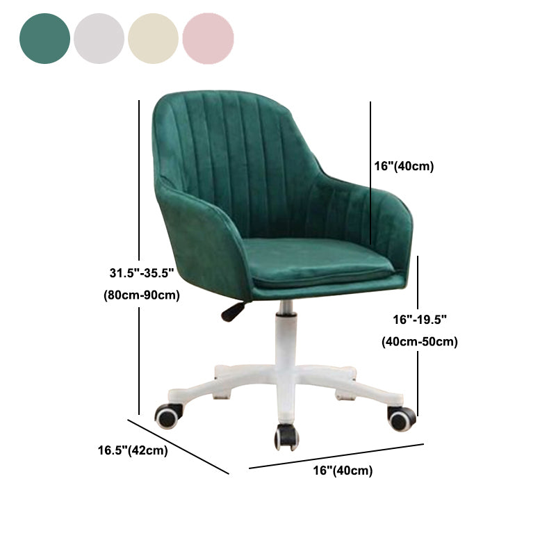 Modern Ergonomic Swivel Office Chair Home Office Armless Chair with Wheels