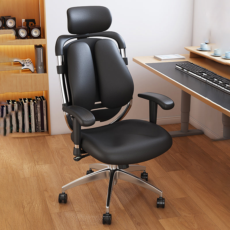 Faux Leather Working Chair Modern High Back Arm Home Office Chair