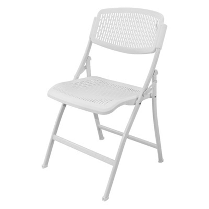 Folding Armless Conference Chair Iron Frame Plastic Back and Seat Chair