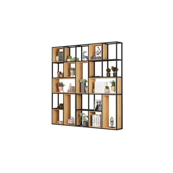 Modern Style Bookcase Metal Open Back Bookshelf for Office Use