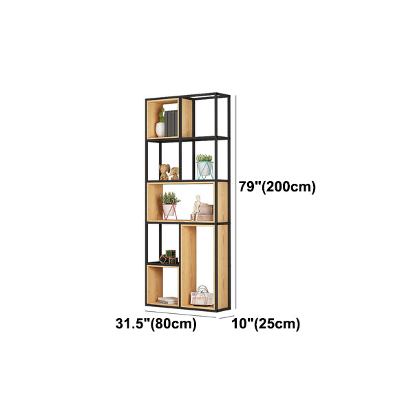 Modern Style Bookcase Metal Open Back Bookshelf for Office Use