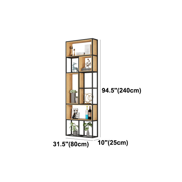 Modern Style Bookcase Metal Open Back Bookshelf for Office Use