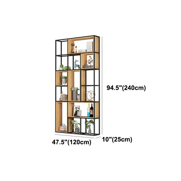 Modern Style Bookcase Metal Open Back Bookshelf for Office Use