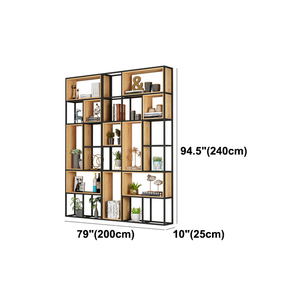 Modern Style Bookcase Metal Open Back Bookshelf for Office Use