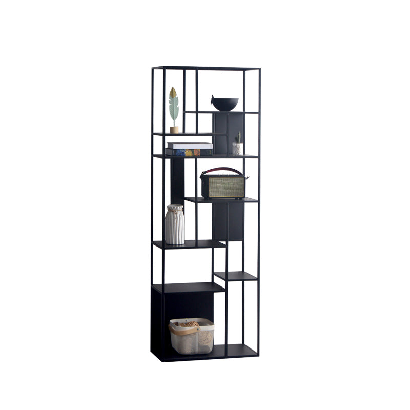 Contemporary Style Bookcase Metal Open Back Bookshelf for Office