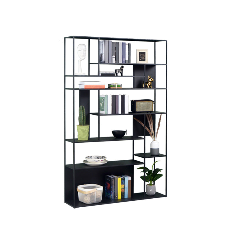 Contemporary Style Bookcase Metal Open Back Bookshelf for Office