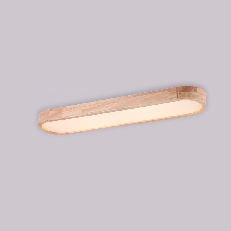 Wooden Ceiling Mount Light Fixture Oval Modern Ceiling Light Fixture