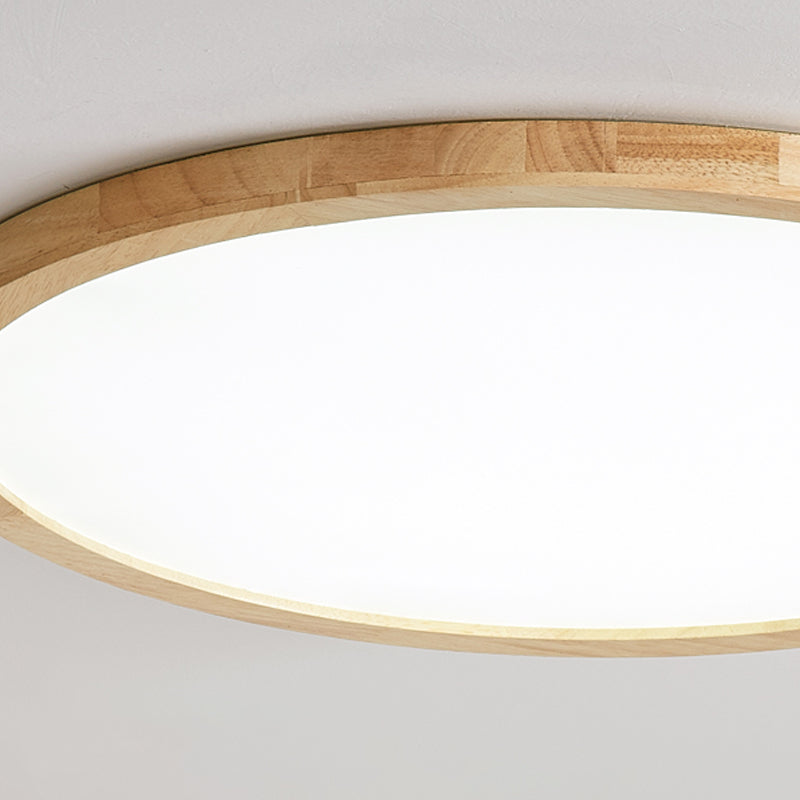 Wooden Ceiling Mounted Light Simplicity Geometric Living Room Close to Ceiling Light