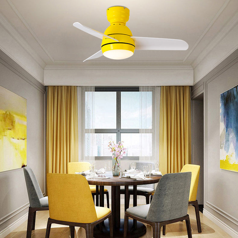 Metal Ceiling Fan Lighting Modern Style 1 Light Ceiling Fan Light for Living Room