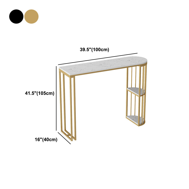 Stone Bar Dining Table Glam Bar Table with Double Pedestal for  Kitchen Living Room