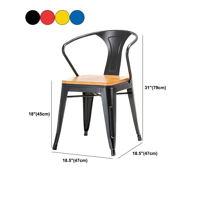 Industrial Counter Arm Chair Metal Dining Chair for Dining Room