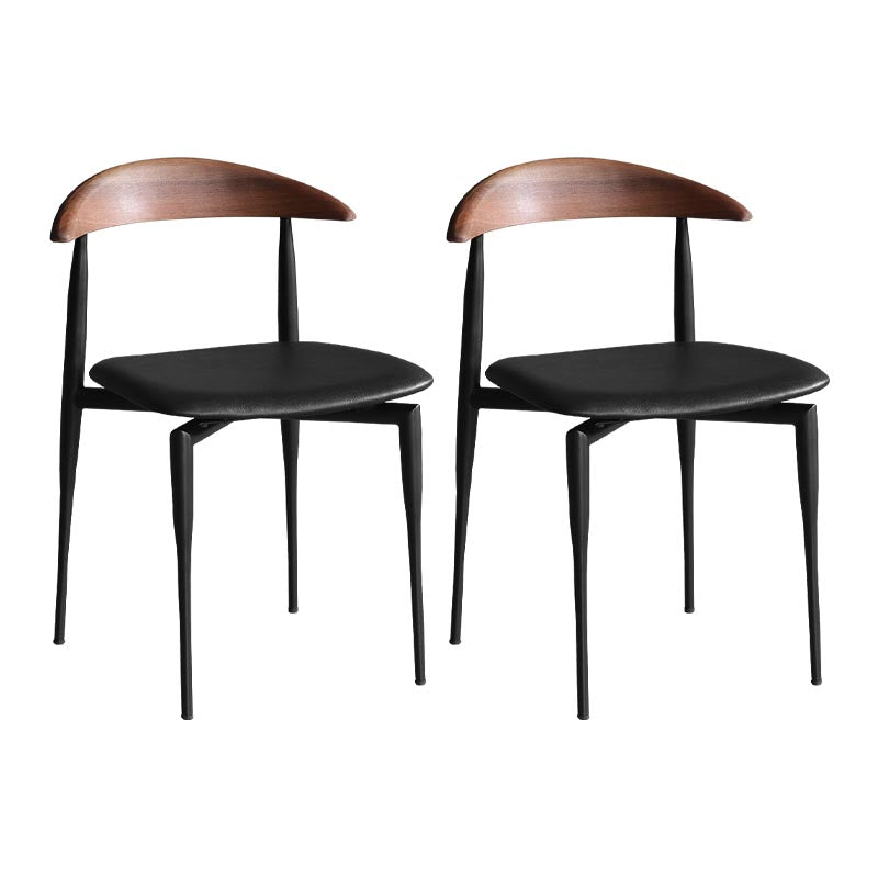 Industrial Dining Side Chair Metal Armless Dining Chair for Restaurant