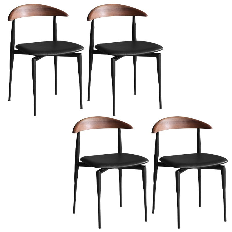 Industrial Dining Side Chair Metal Armless Dining Chair for Restaurant