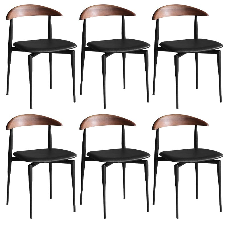 Industrial Dining Side Chair Metal Armless Dining Chair for Restaurant