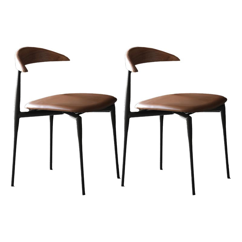 Industrial Dining Side Chair Metal Armless Dining Chair for Restaurant