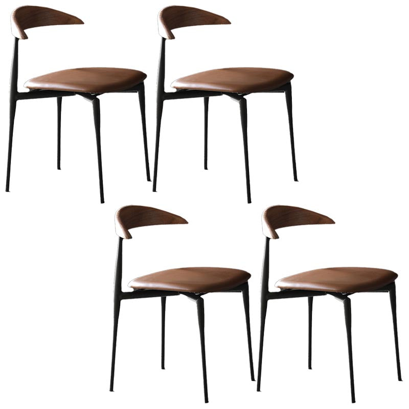 Industrial Dining Side Chair Metal Armless Dining Chair for Restaurant