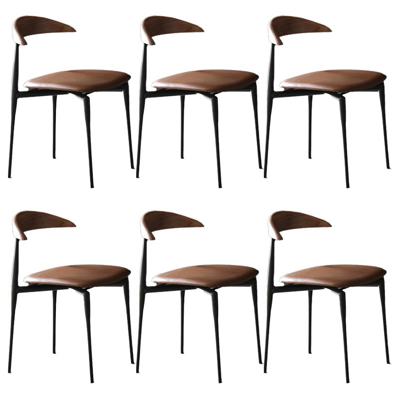 Industrial Dining Side Chair Metal Armless Dining Chair for Restaurant