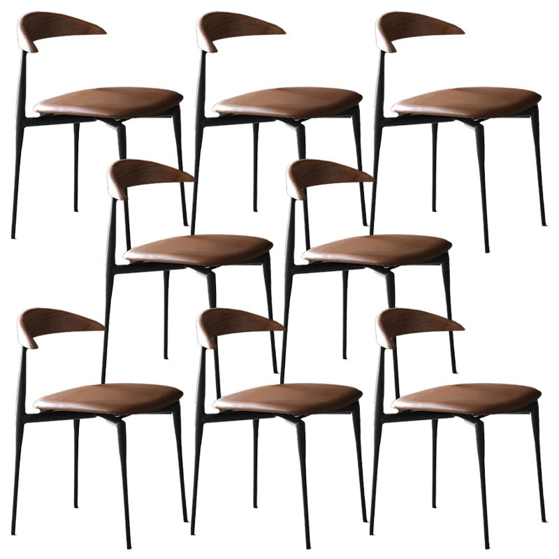 Industrial Dining Side Chair Metal Armless Dining Chair for Restaurant