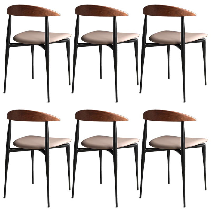 Industrial Dining Side Chair Metal Armless Dining Chair for Restaurant