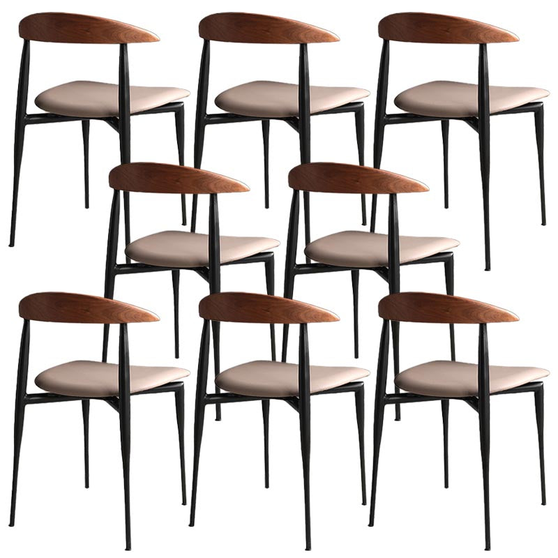 Industrial Dining Side Chair Metal Armless Dining Chair for Restaurant