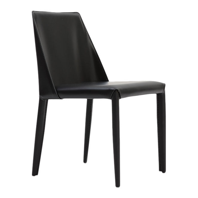 Contemporary Leather Dining Chair Parsons Chair in Matte Finish for Home