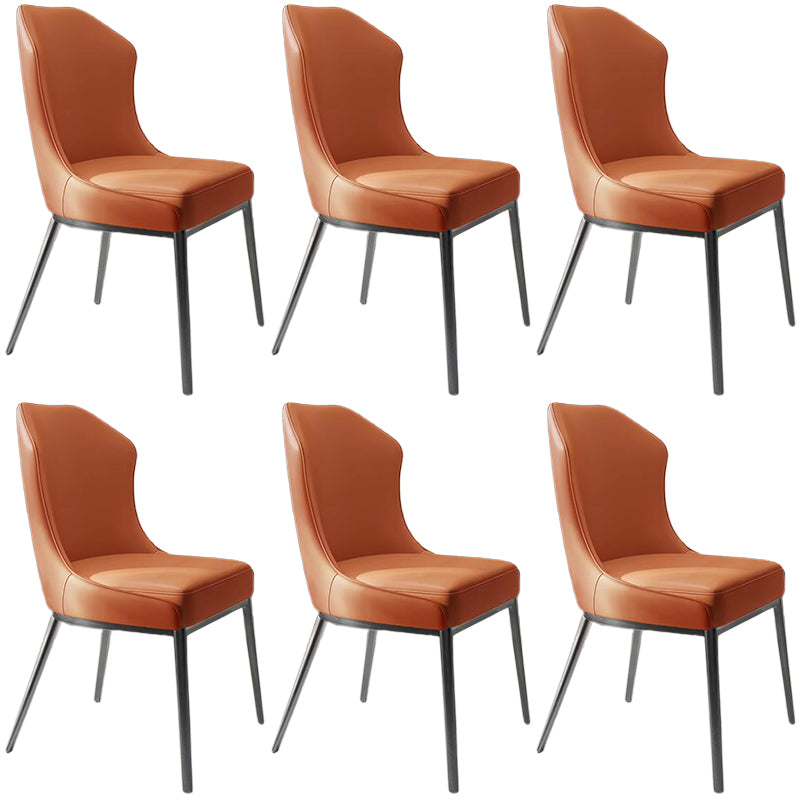 Contemporary Metal Chair Wingback Side Furniture in Matte Finish for Indoor