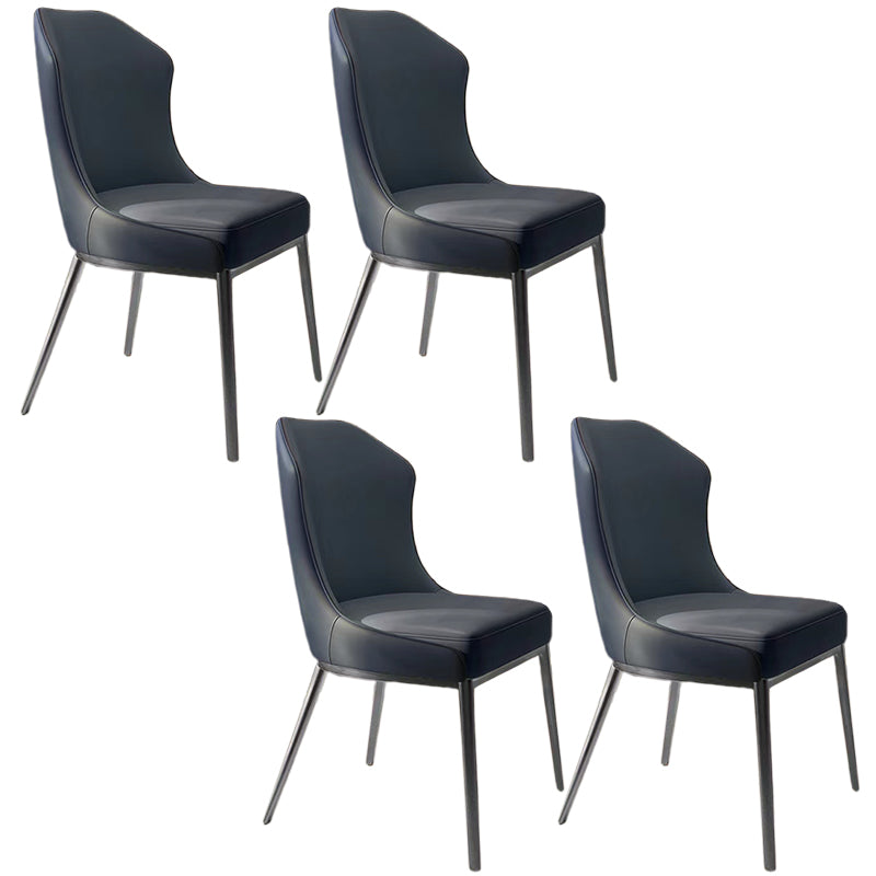 Contemporary Metal Chair Wingback Side Furniture in Matte Finish for Indoor