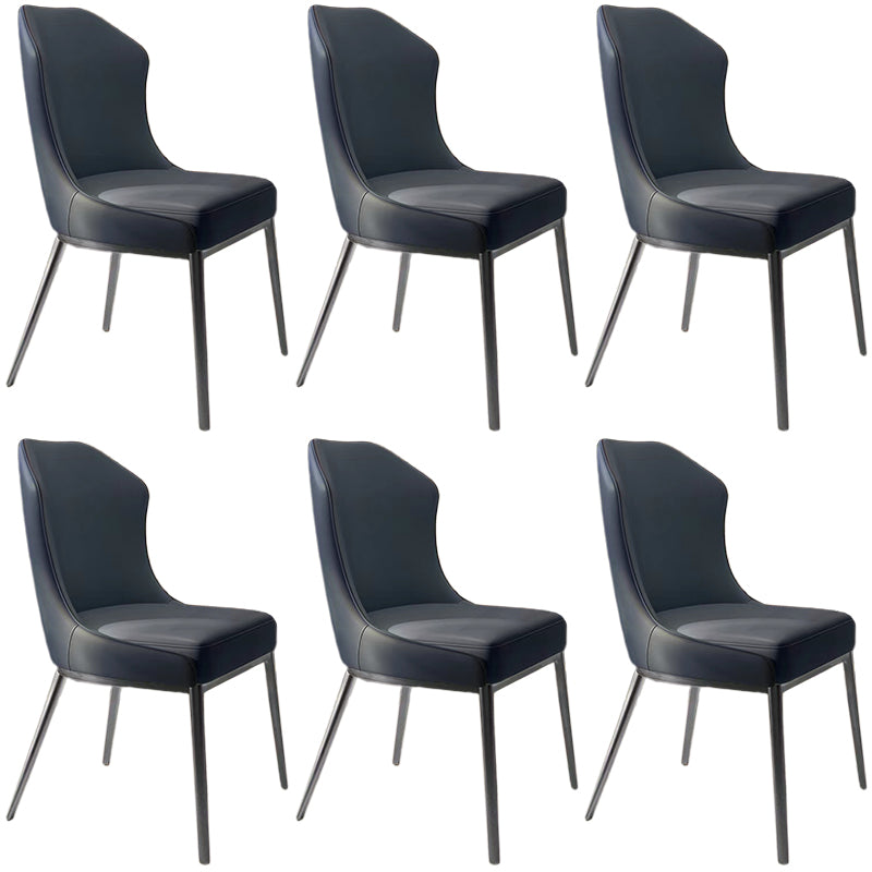 Contemporary Metal Chair Wingback Side Furniture in Matte Finish for Indoor