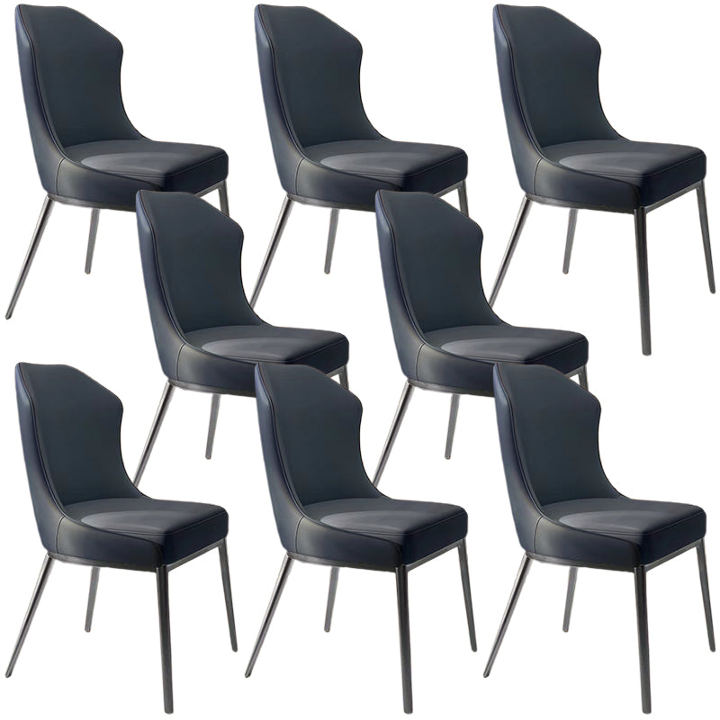 Contemporary Metal Chair Wingback Side Furniture in Matte Finish for Indoor