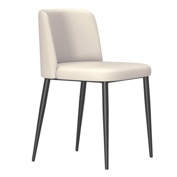 Contemporary Leather Dining Chair Parsons Furniture in Matte Finish for Home