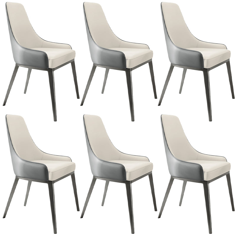 Glam Steel Dining Chair Parsons Chair in Matte Finish for Indoor