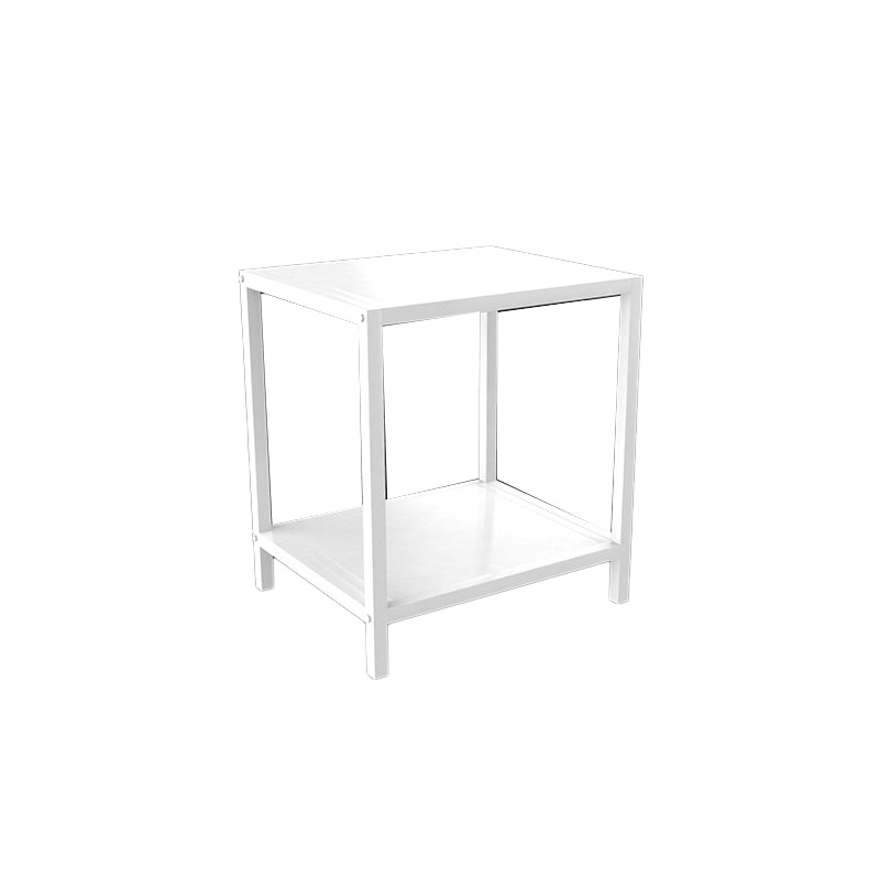 Modern Style with Storage Rack White/black Metal Iron Nightstand