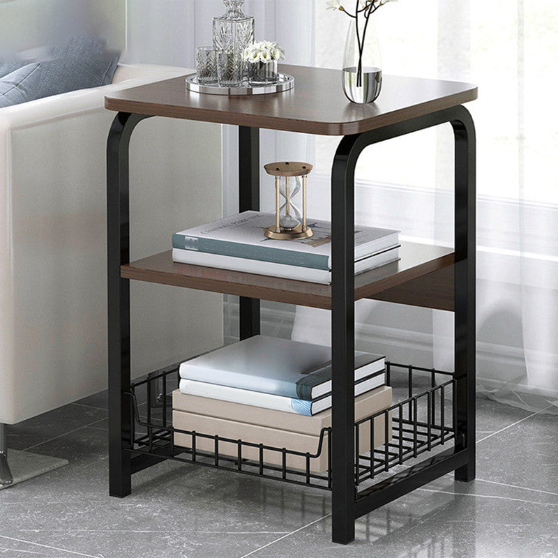 Modern Wooden Night Stand 16.5"/24.4" Tall Nightstand with Shelf