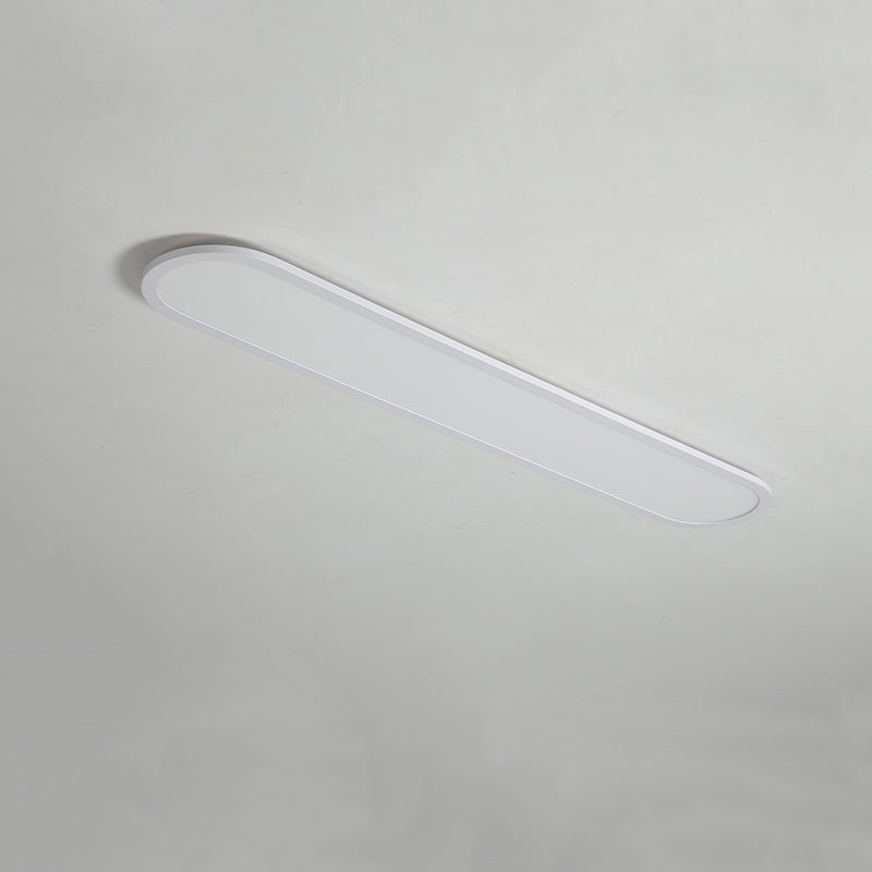 Modern Simple Iron Ceiling Light Ellipse Ceiling Lamp with Acrylic Shade for Bedroom