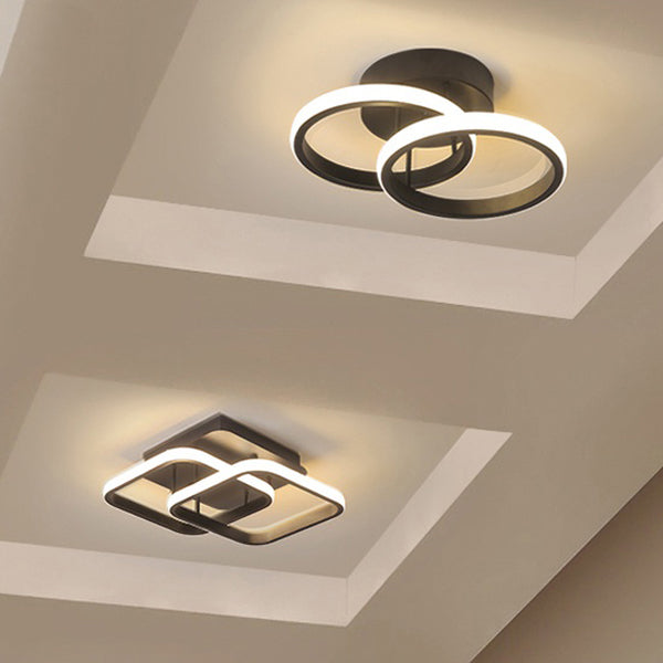 Nordic Style Aluminum Ceiling Light Geometry LED Ceiling Lamp for Living Room