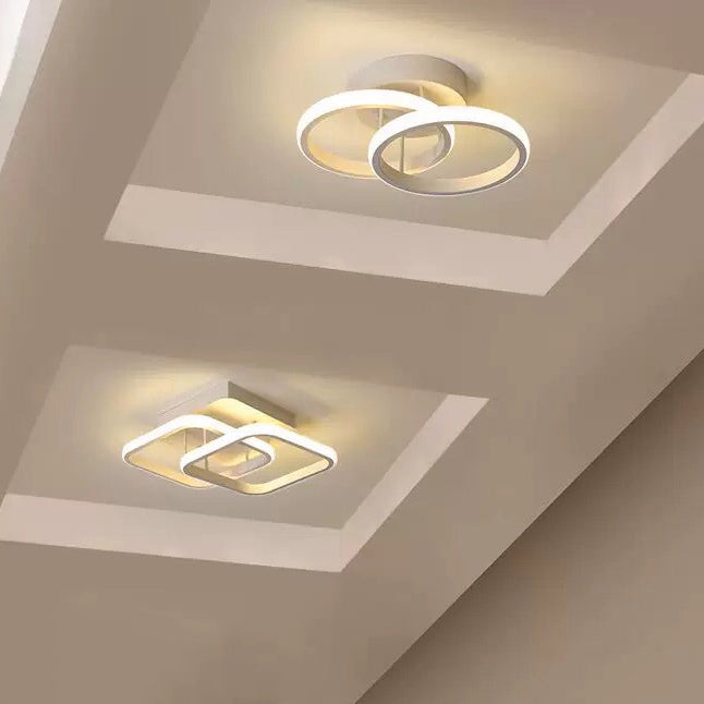 Nordic Style Aluminum Ceiling Light Geometry LED Ceiling Lamp for Living Room