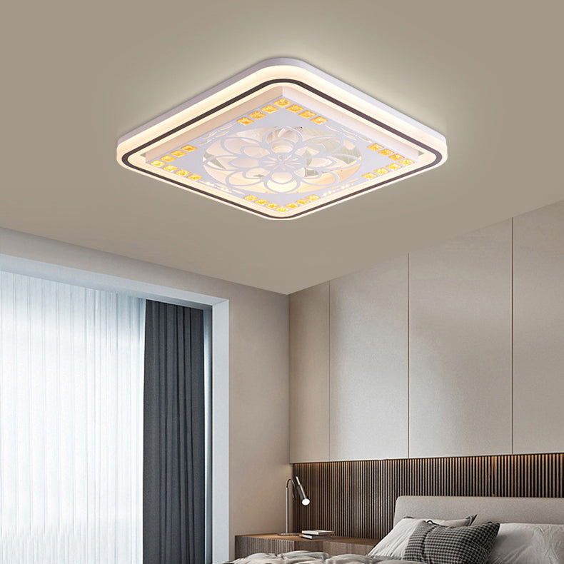 Metal Geometric Fan Ceiling Lighting Modern Style 1-Light Flush Mount Lamp