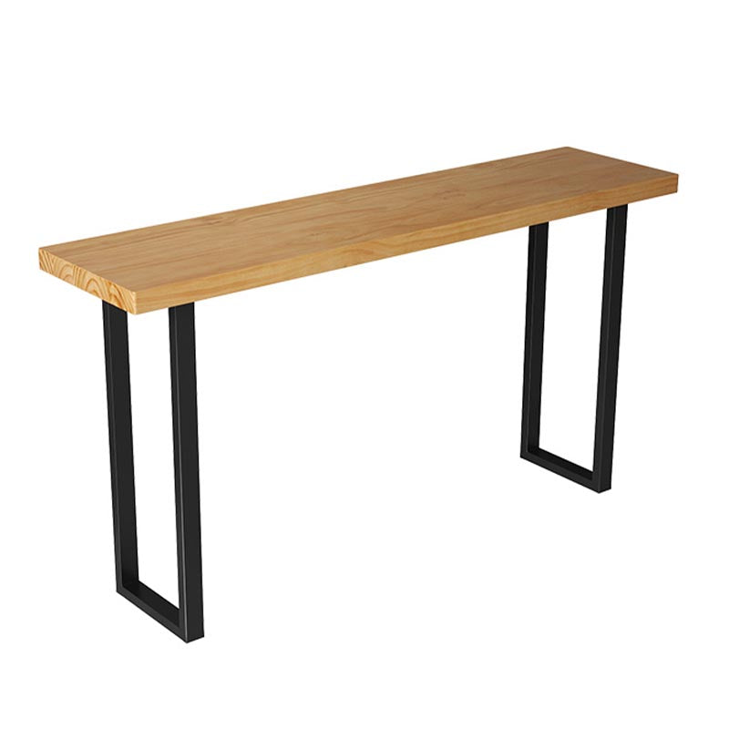 Solid Wood Bar Table Industrial Bar Dining Table with Sled Base