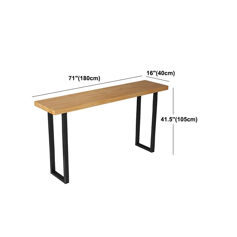 Solid Wood Bar Table Industrial Bar Dining Table with Sled Base