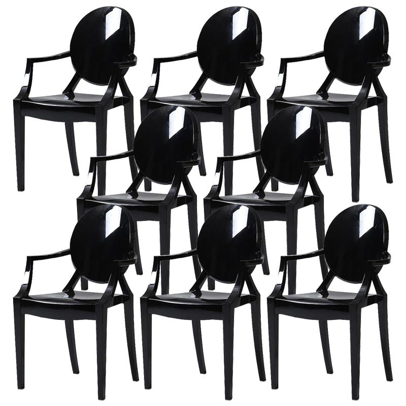 Acrylic Dining Armchair Modern Open Back Dining Chair for Dining Room