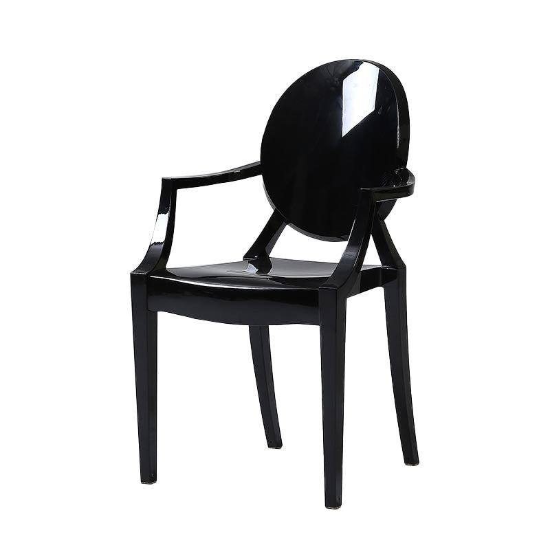 Acrylic Dining Armchair Modern Open Back Dining Chair for Dining Room