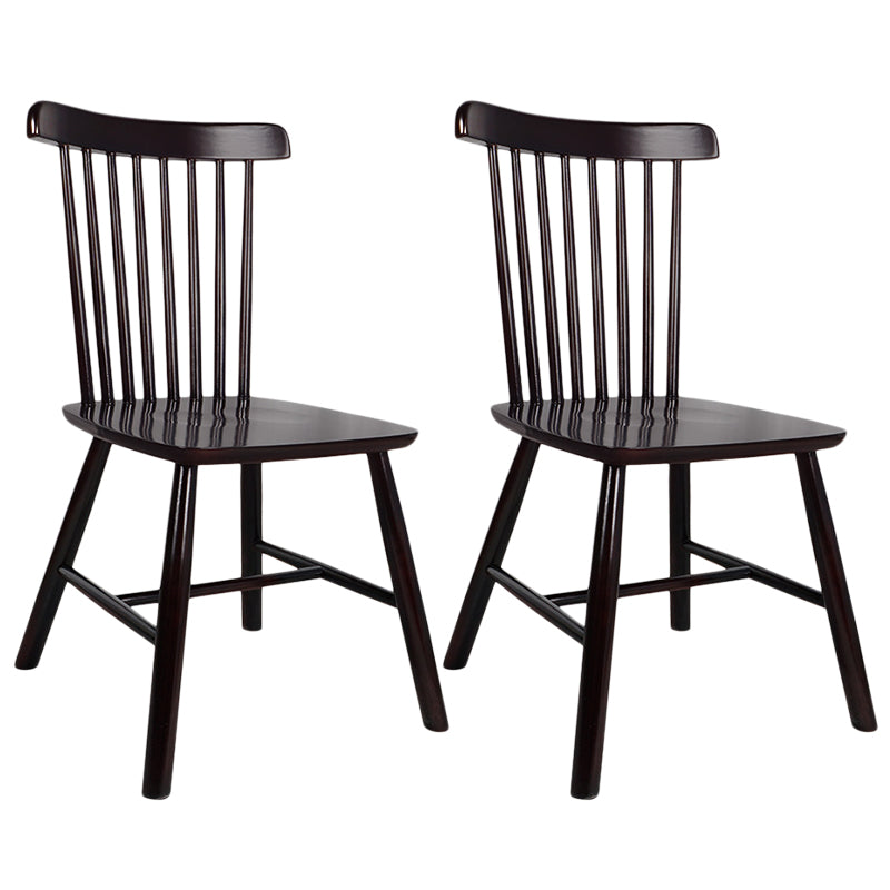 Contemporary Wood Chair Windsor Back Side Chair in Matte Finish for Home