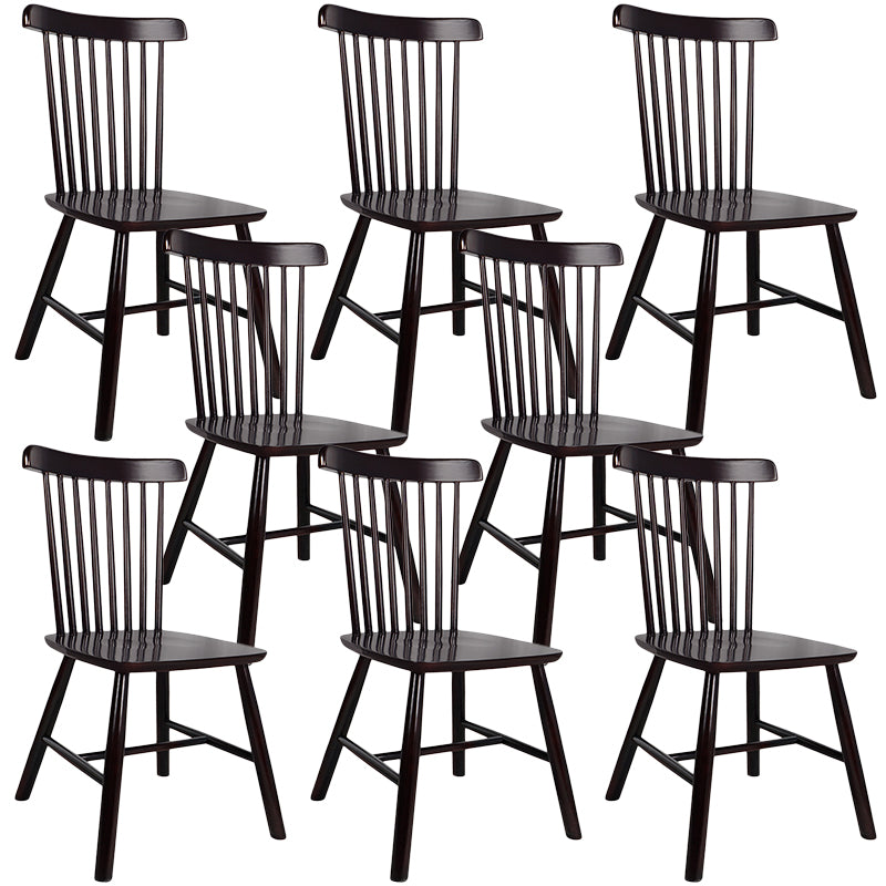 Contemporary Wood Chair Windsor Back Side Chair in Matte Finish for Home