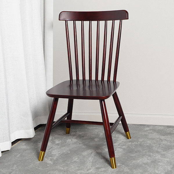 Contemporary Wood Chair Windsor Back Side Chair in Matte Finish for Home