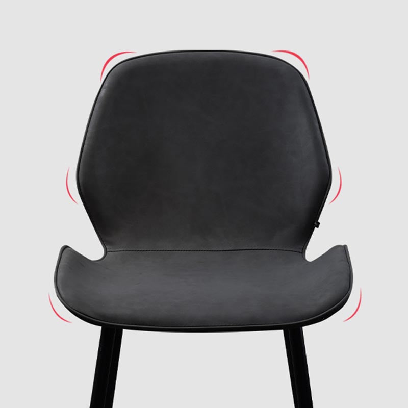 Wingback Side Chair Modern Leather Dining Chair for Dining Room