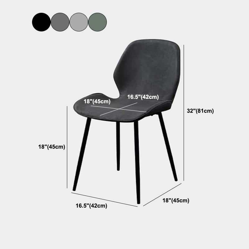 Wingback Side Chair Modern Leather Dining Chair for Dining Room